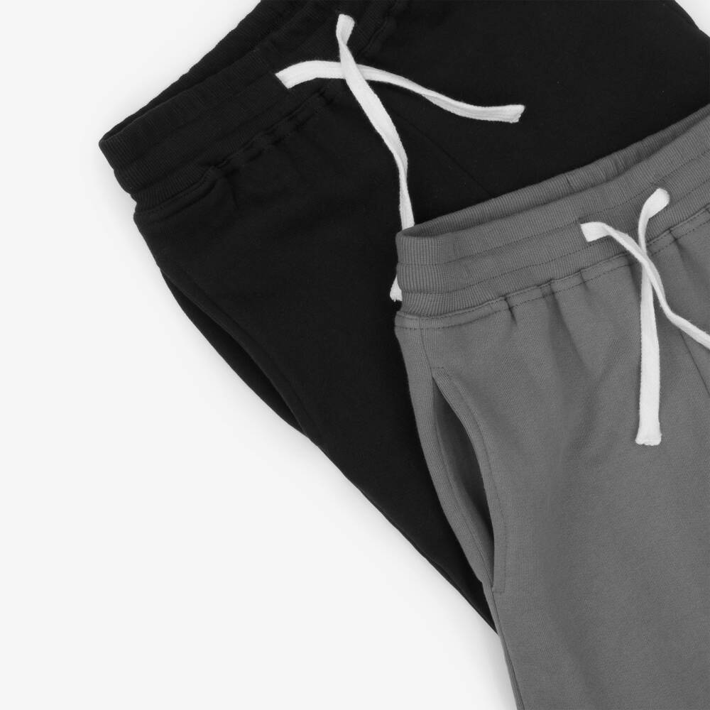 Childrensalon Essentials-Boys Cozy Black and Grey Joggers | Childrensalon Outlet