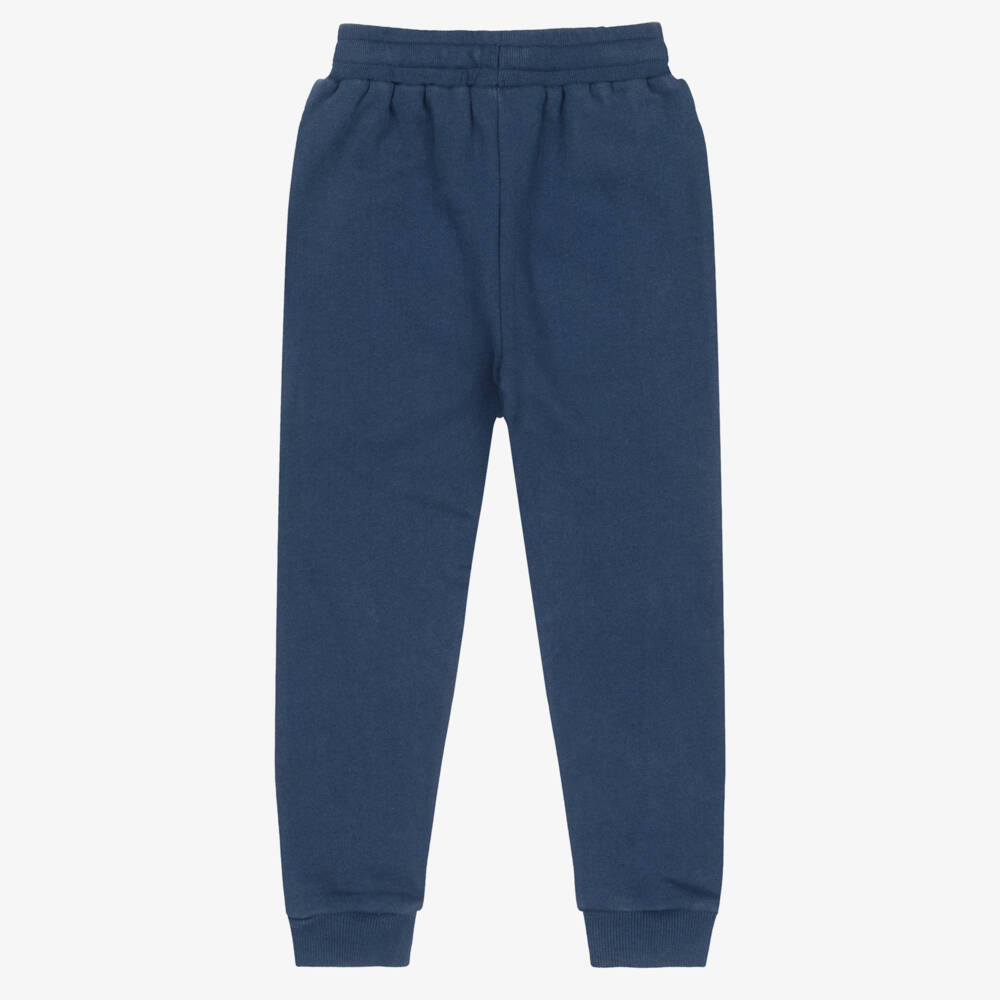 Childrensalon Essentials-Boys Organic Blue and Grey Joggers | Childrensalon Outlet