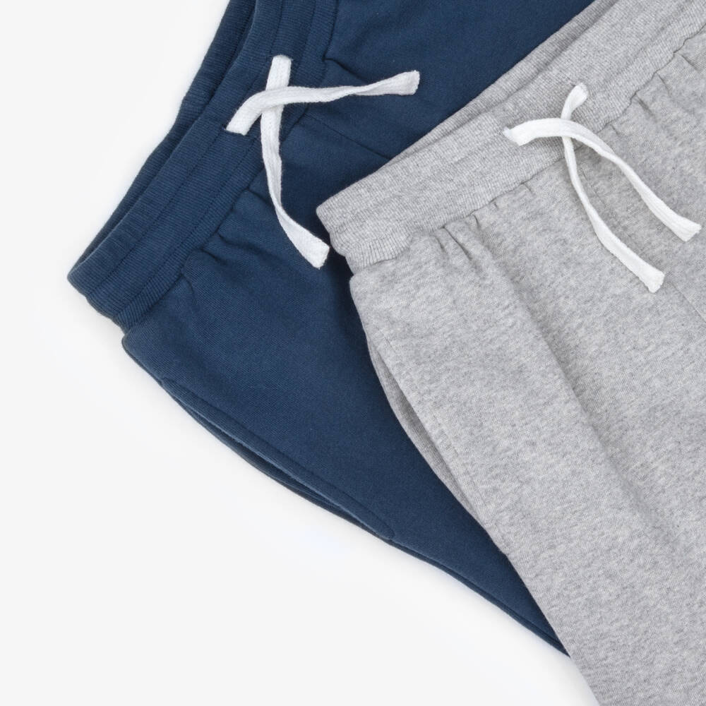 Childrensalon Essentials-Boys Organic Blue and Grey Joggers | Childrensalon Outlet