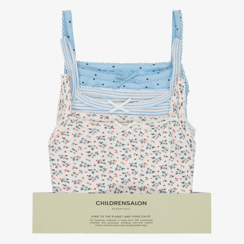Childrensalon Essentials-Голубые майки для девочек (3шт.) | Childrensalon Outlet