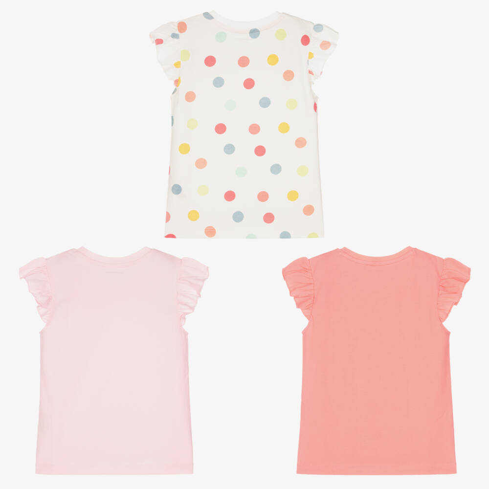 Childrensalon Essentials-Girls Organic Cotton T-Shirts Trio | Childrensalon Outlet