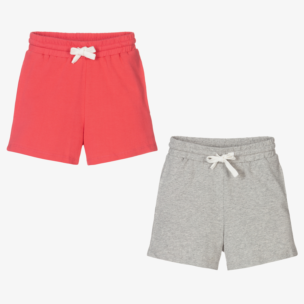 Childrensalon Essentials - Shorts lot de 2 rose et gris | Childrensalon