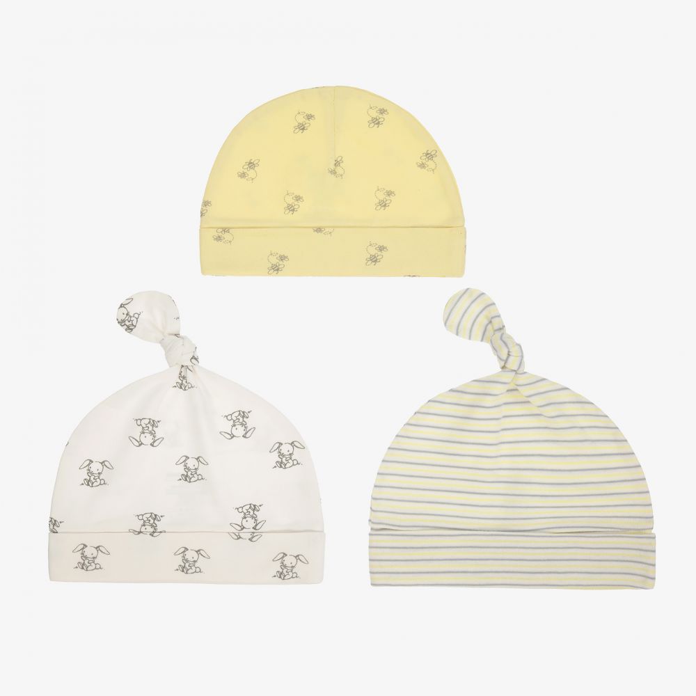 Childrensalon Essentials - Yellow & Grey Hats (3 Pack) | Childrensalon