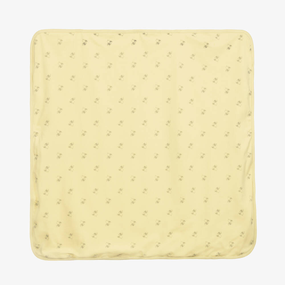 Childrensalon Essentials-بطانية قطن عضوي لون أصفر ورمادي (عدد 2) | Childrensalon Outlet
