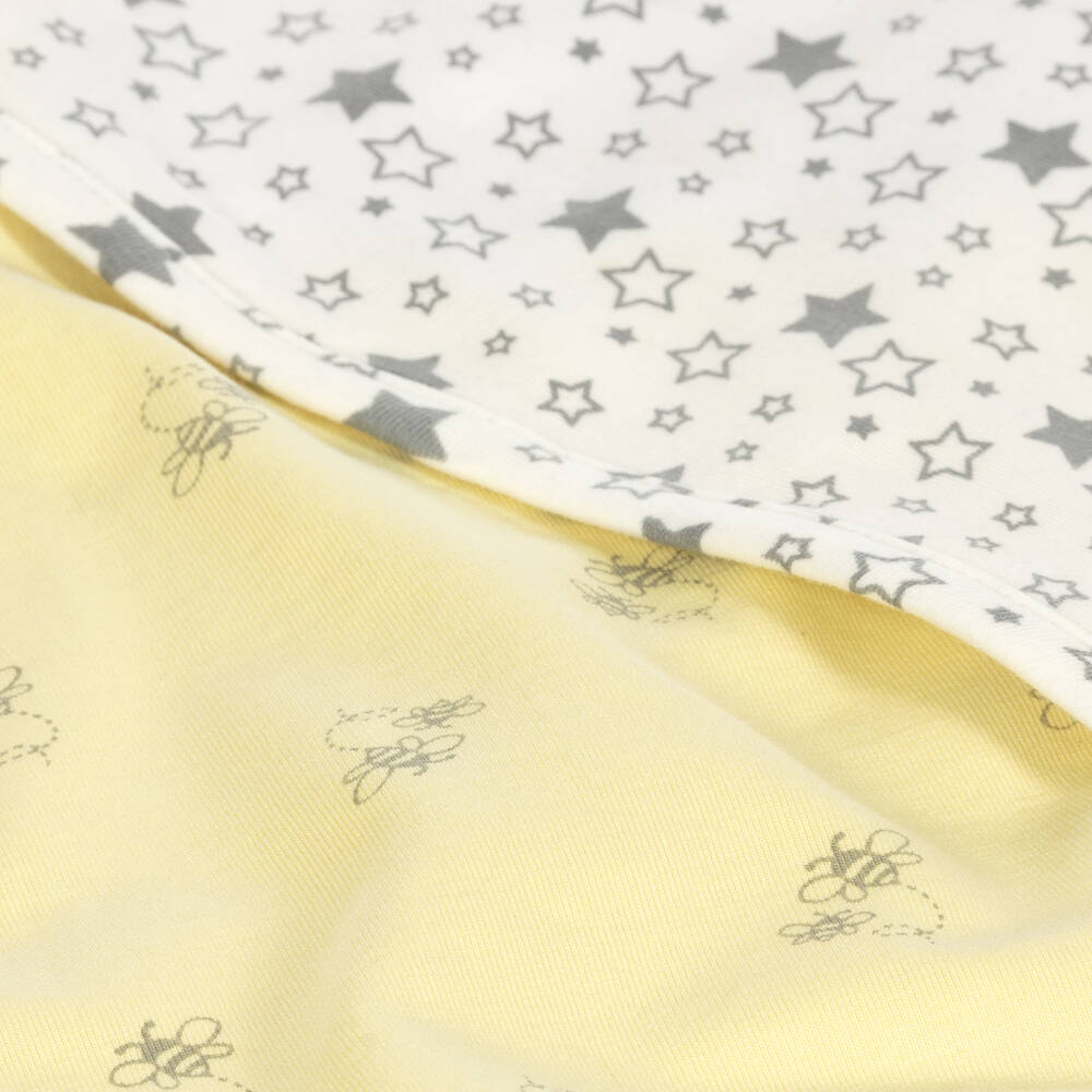 Childrensalon Essentials-بطانية قطن عضوي لون أصفر ورمادي (عدد 2) | Childrensalon Outlet