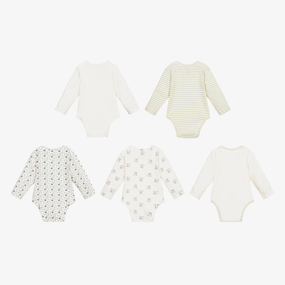 تشلدرن صالون إيسينشيلز-تبان بأكمام طويلة قطن عضوي للأطفال (عدد 5) | Childrensalon Outlet