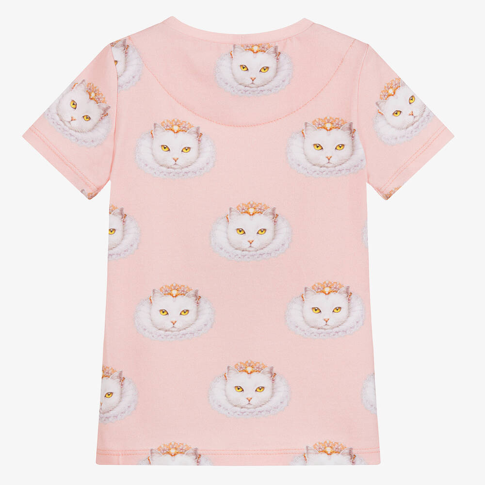 Magical Prints by CHILDRENSALON-Girls Pink Cotton T-Shirt | Childrensalon Outlet