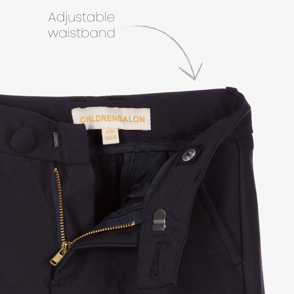 Childrensalon Occasions-Сине-черный костюм из парчи | Childrensalon Outlet