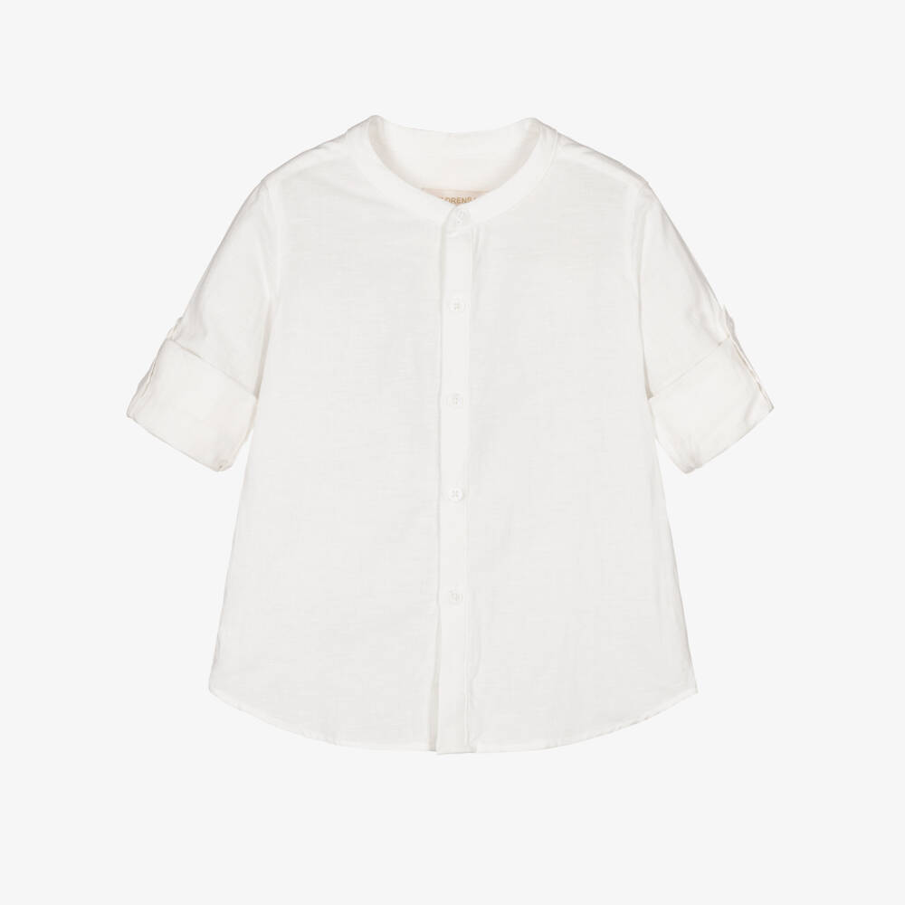 Childrensalon Occasions-Boys Classic Ivory Linen Top | Childrensalon Outlet