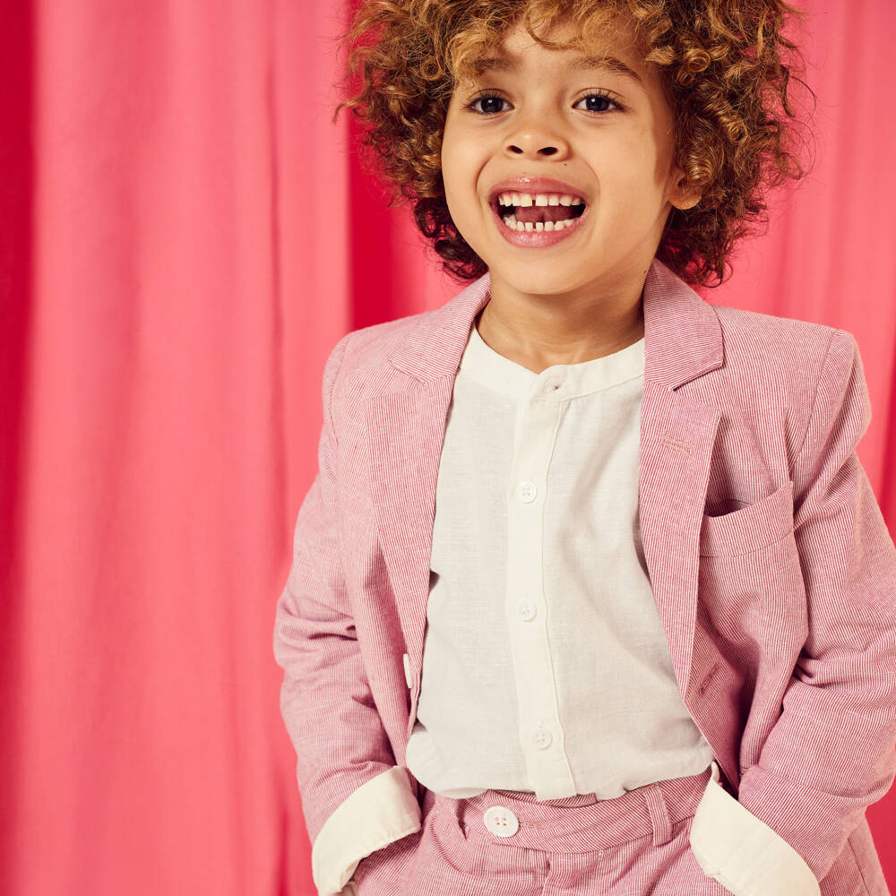Childrensalon Occasions-Boys Classic Ivory Linen Top | Childrensalon Outlet