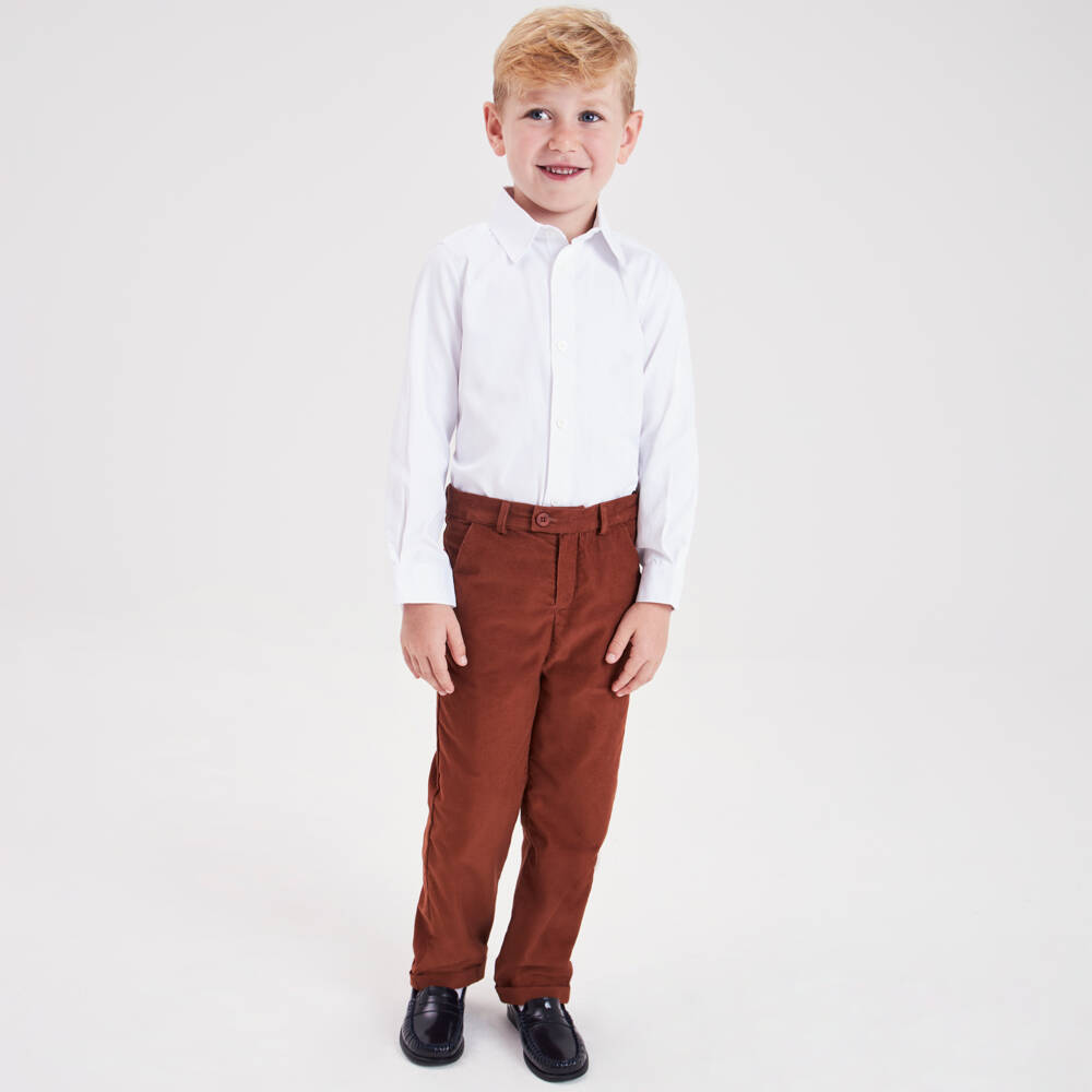 Childrensalon Occasions-Boys Classic White Button-Down Shirt | Childrensalon Outlet