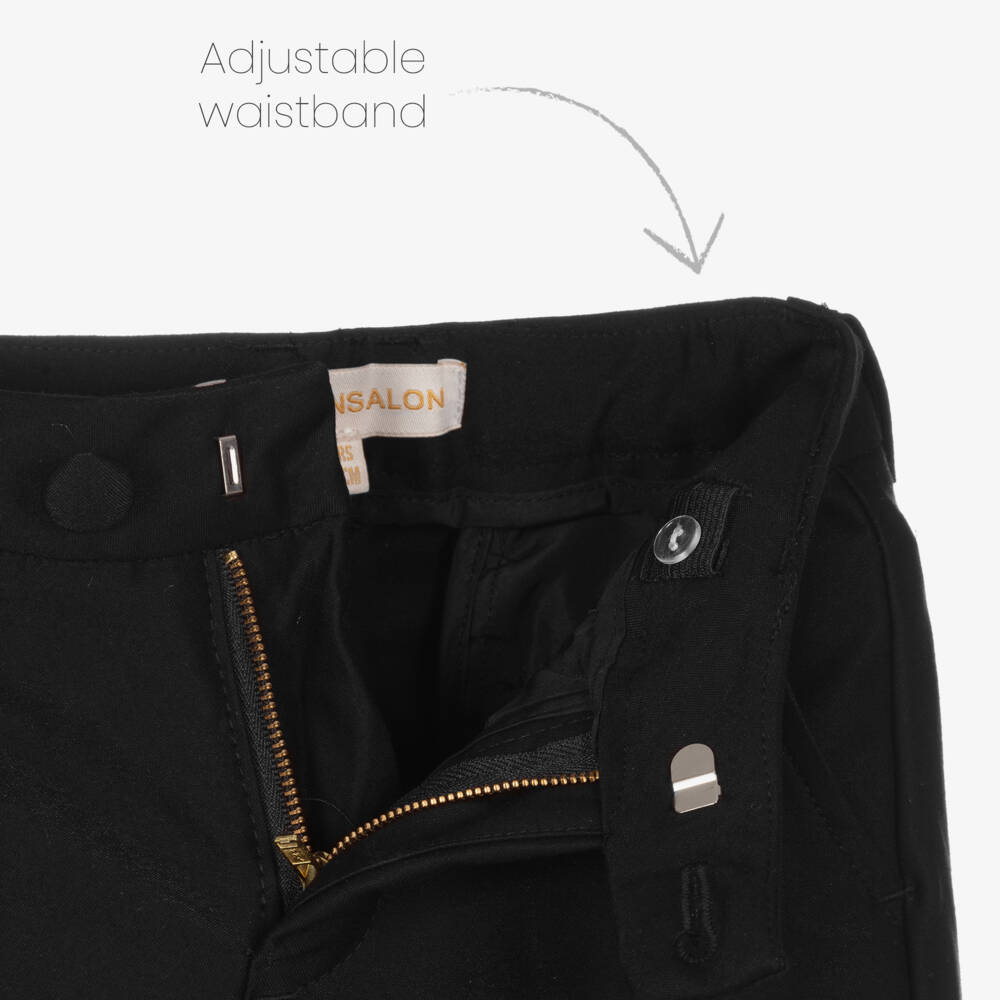 Childrensalon Occasions-Boys Elegant Black Slacks | Childrensalon Outlet