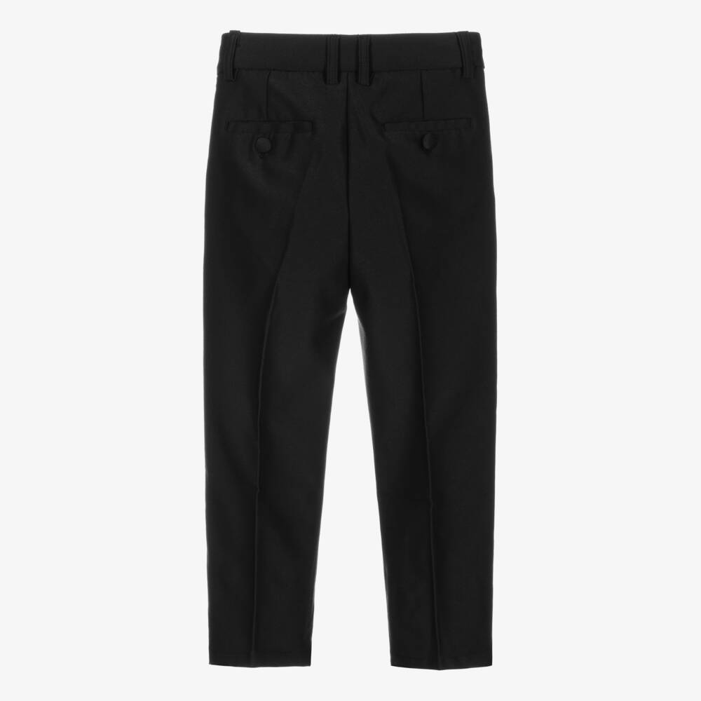 Childrensalon Occasions-Boys Elegant Black Slacks | Childrensalon Outlet