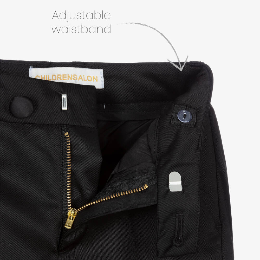 Childrensalon Occasions-Boys Elegant Black Tuxedo Set | Childrensalon Outlet