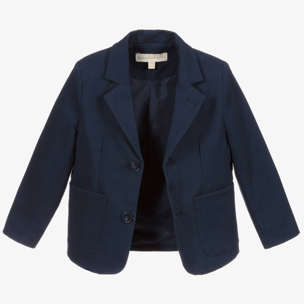 تشلدرن صالون-جاكيت بليزر قطن لون كحلي للأولاد | Childrensalon Outlet