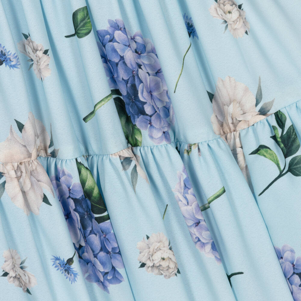 Childrensalon Occasions-Girl's Dreamy Blue Floral Skirt | Childrensalon Outlet