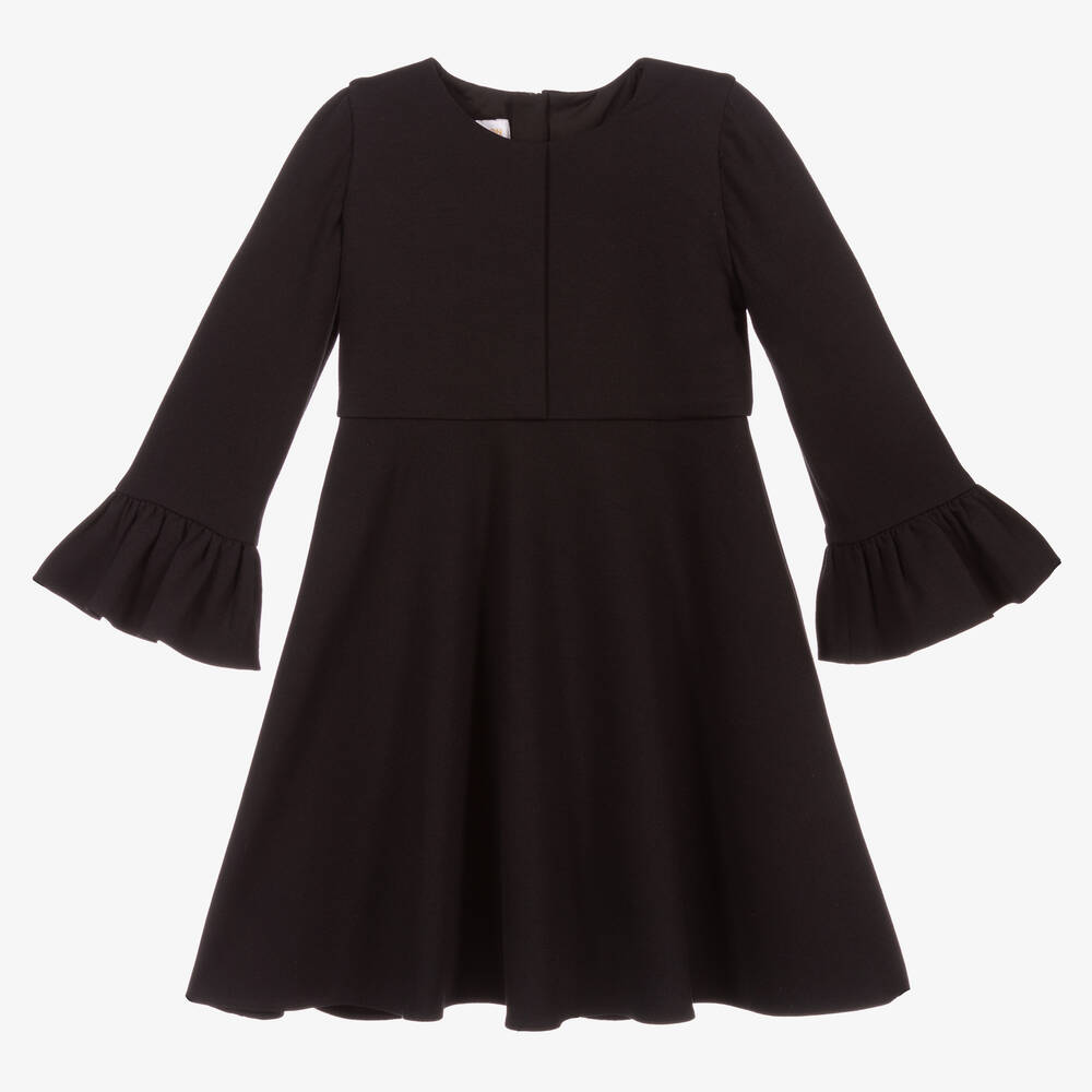 تشلدرن صالون-فستان فيسكوز ميلانو جيرسي لون أسود و أبيض | Childrensalon Outlet