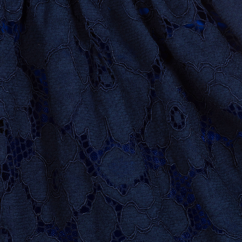 Childrensalon Occasions-Girls Blue Cotton Lace Dress | Childrensalon Outlet