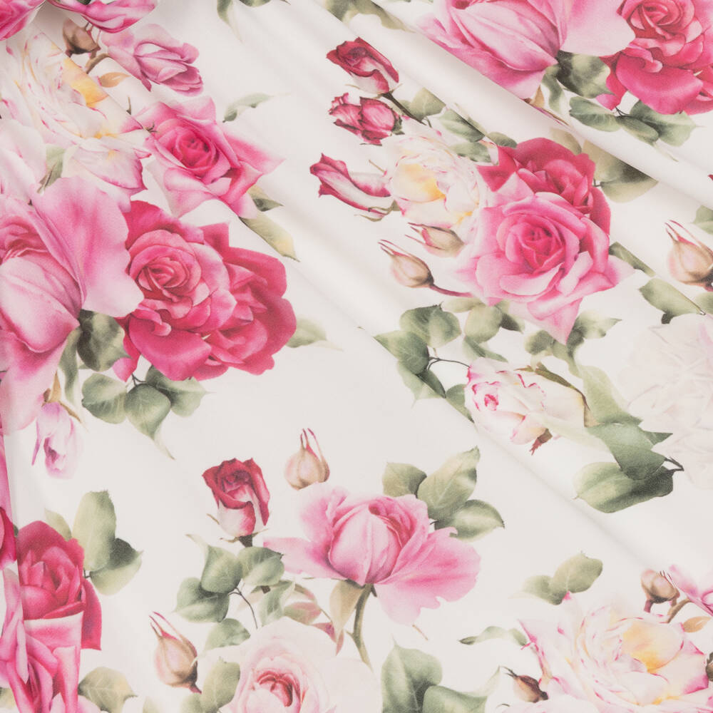 Childrensalon Occasions-فستان كريب مزين بالزهور للبنات | Childrensalon Outlet