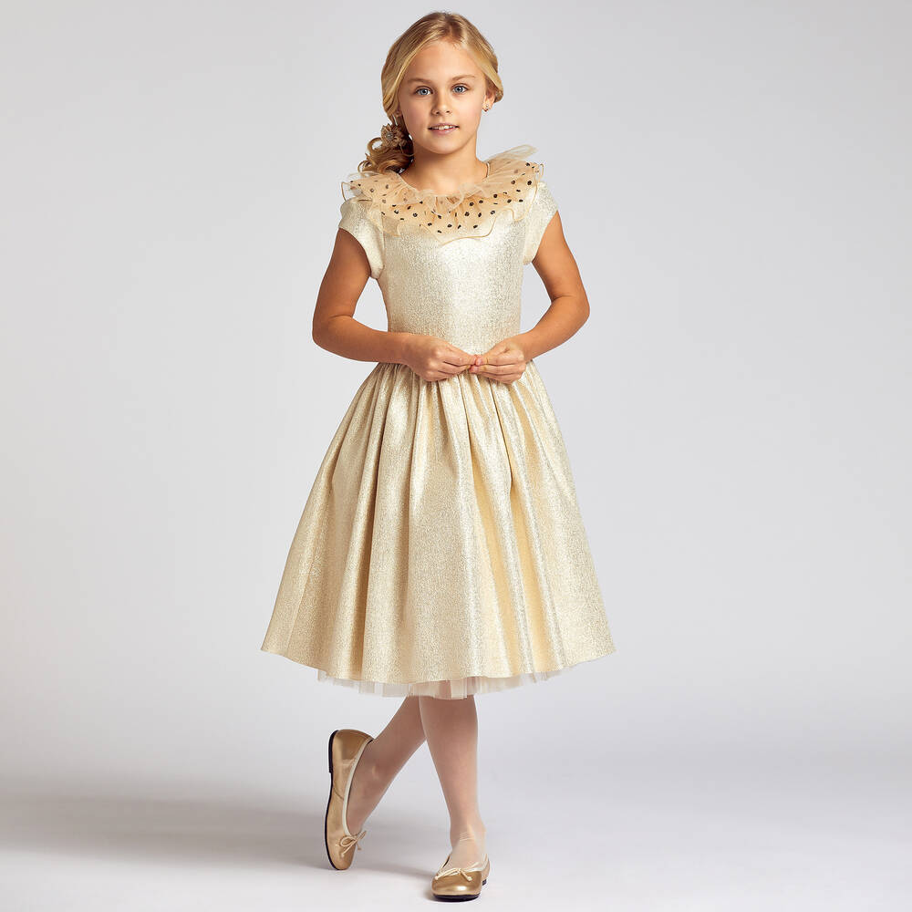 Childrens gold shop dress