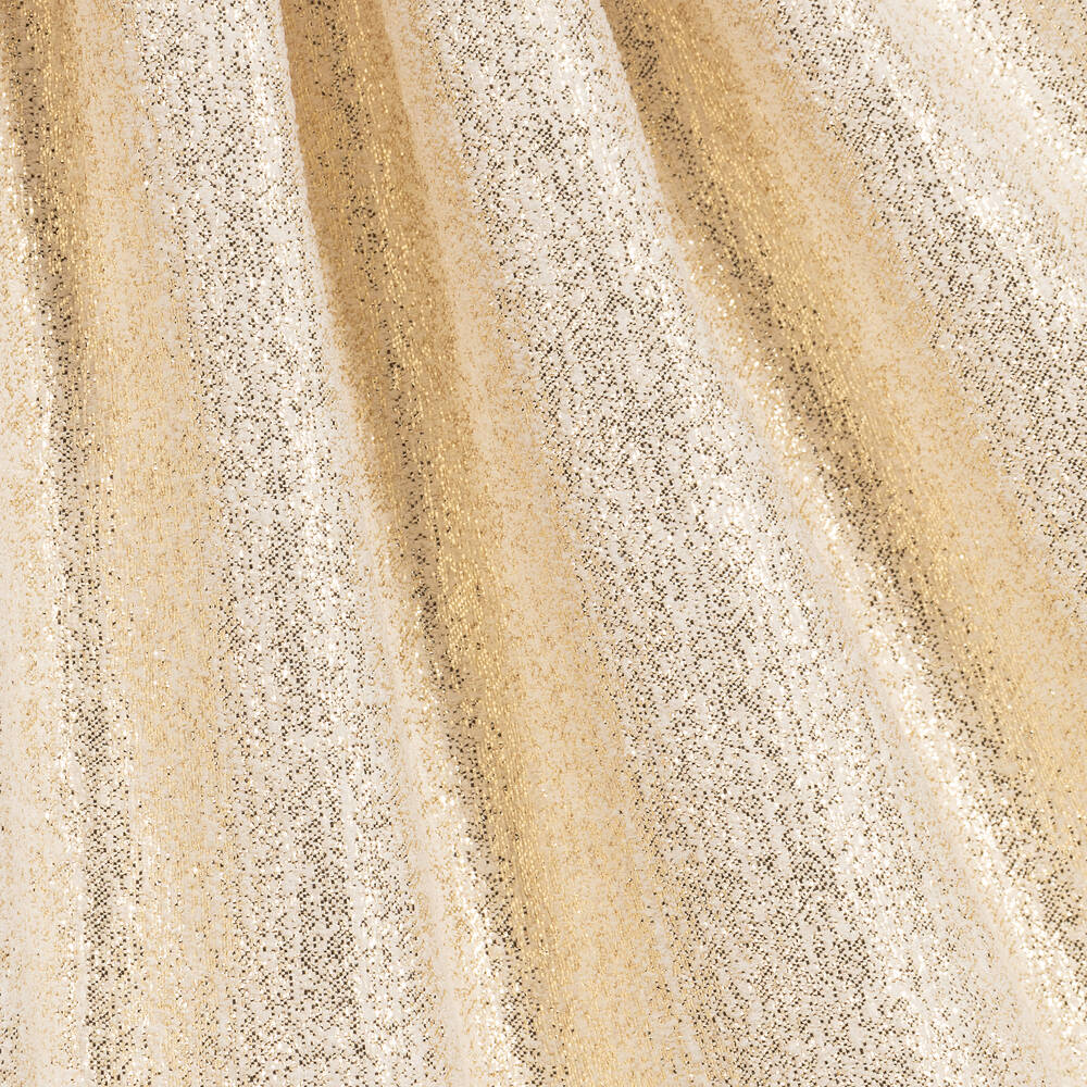 Childrensalon Occasions-Золотистое платье с рюшами из тюля | Childrensalon Outlet