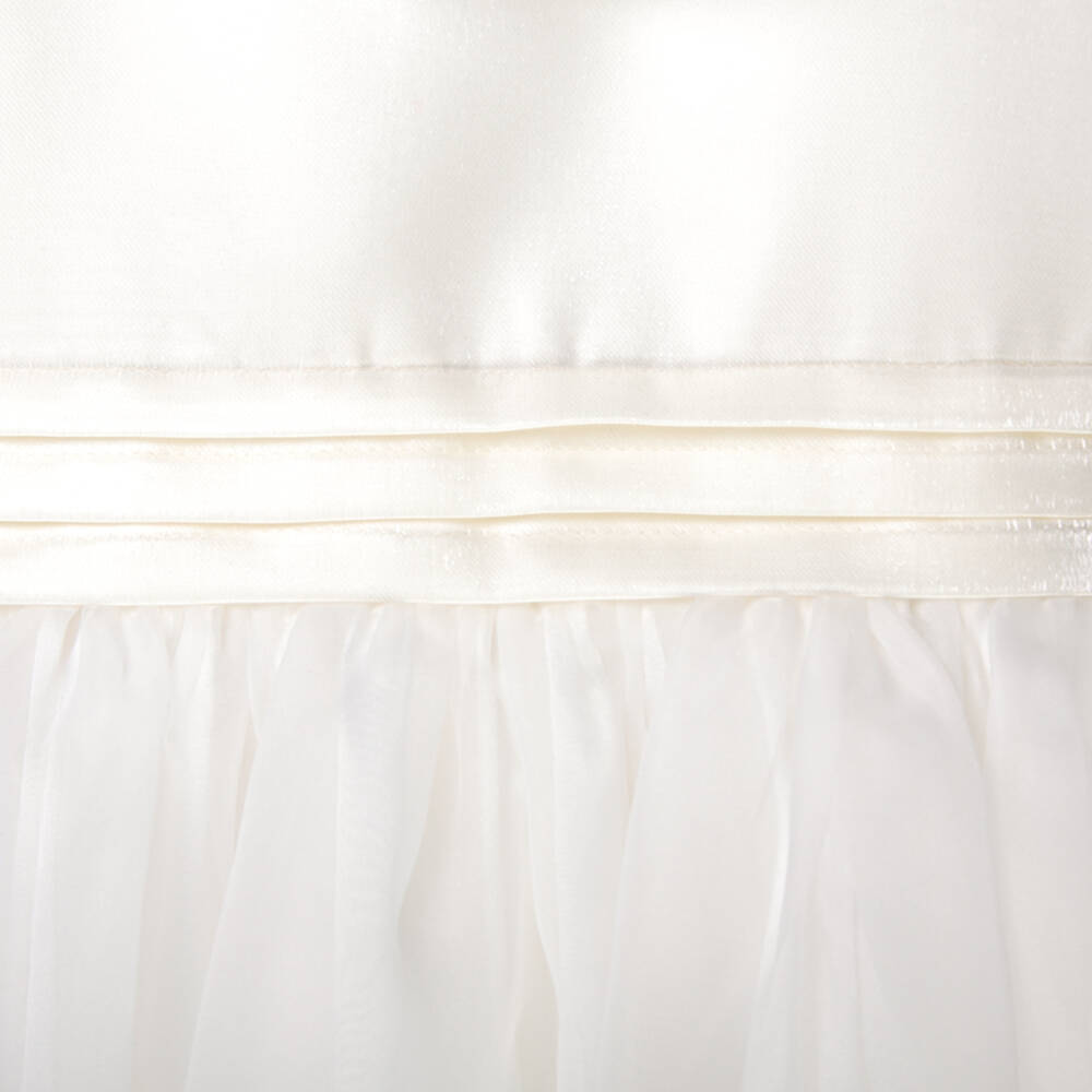 تشلدرن صالون-فستان ساتان وأورغانزا لون عاجي | Childrensalon Outlet