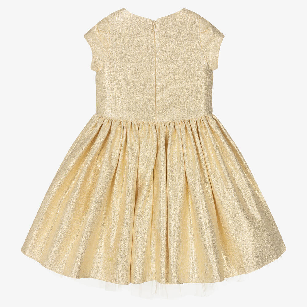 تشلدرن صالون-فستان ذهبي متاليك للبنات | Childrensalon Outlet