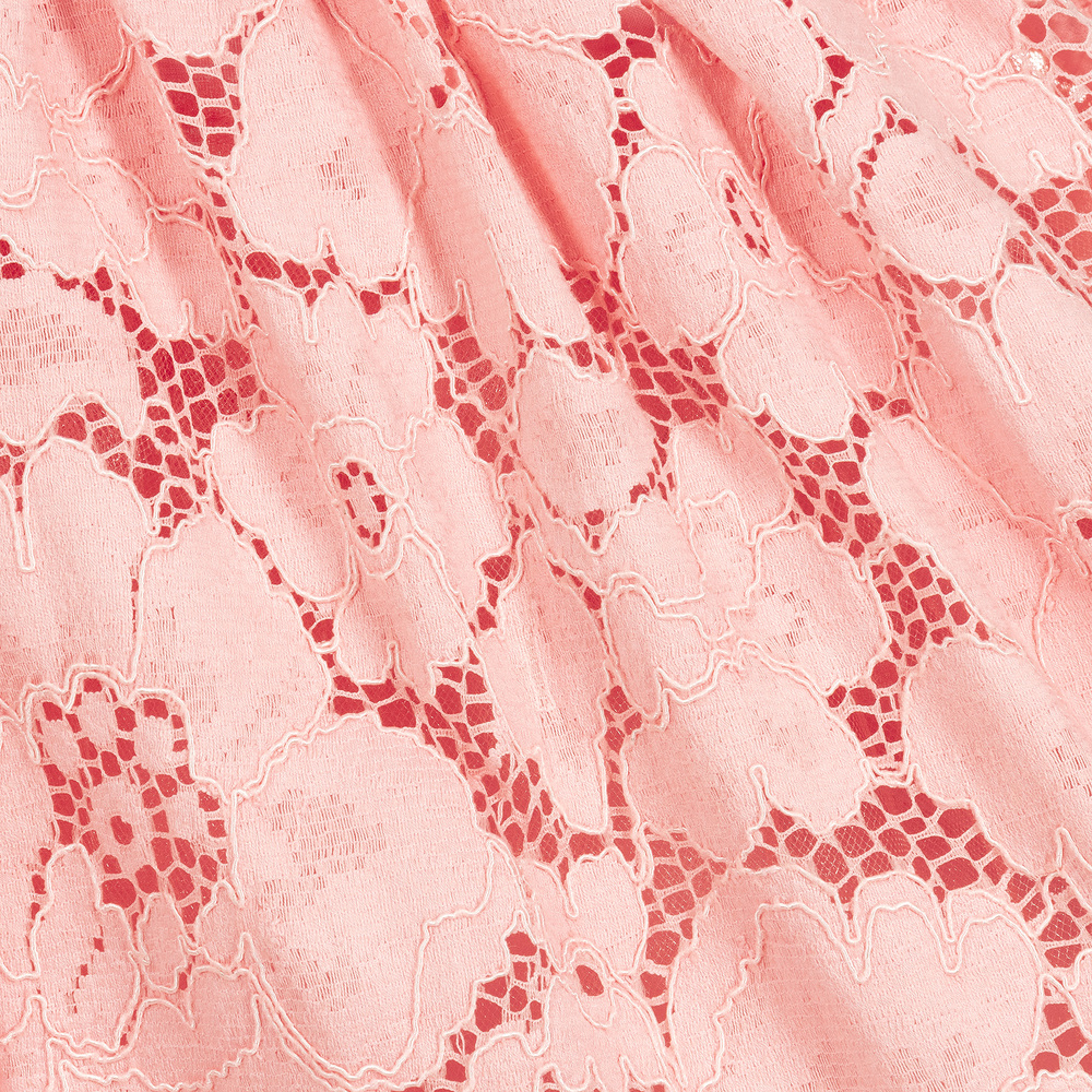 تشلدرن صالون-فستان بنات قطن دانتيل لون زهري | Childrensalon Outlet