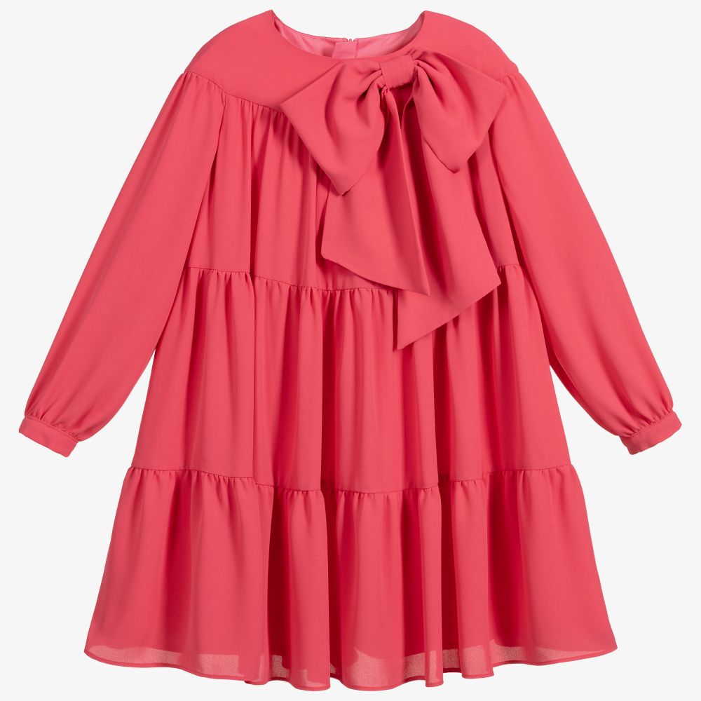 Childrensalon Occasions - Girls Pink Crêpe Dress  | Childrensalon