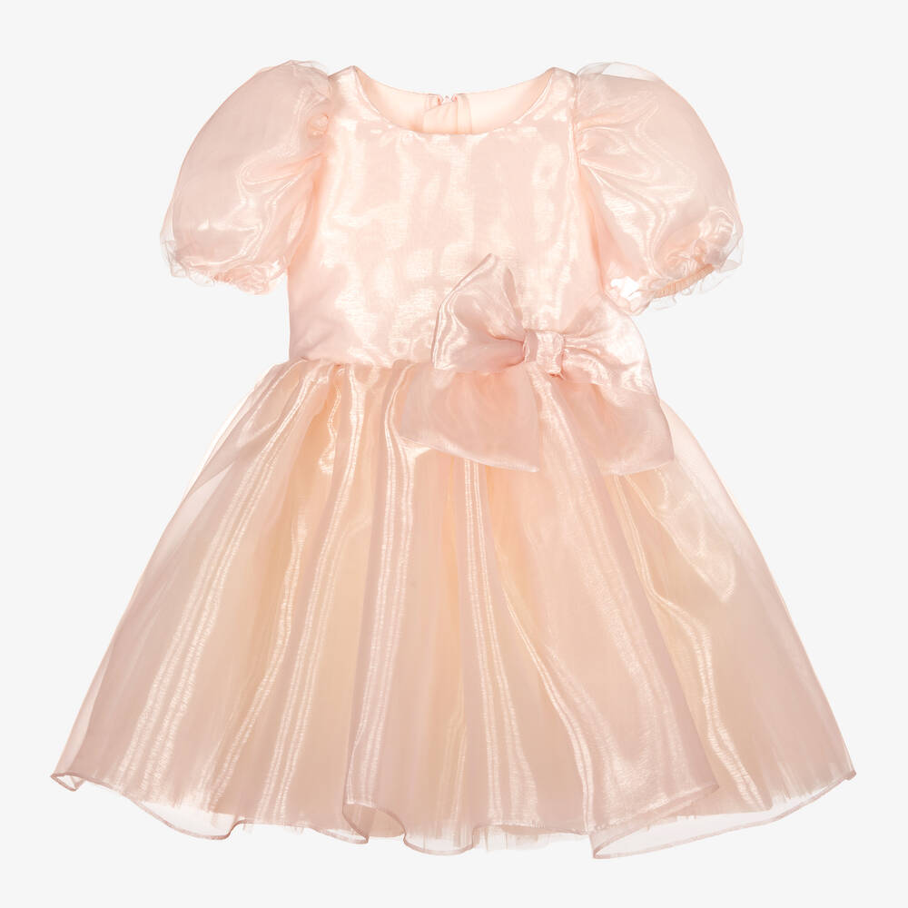 Childrensalon Occasions - Розовое платье из органзы для девочек | Childrensalon