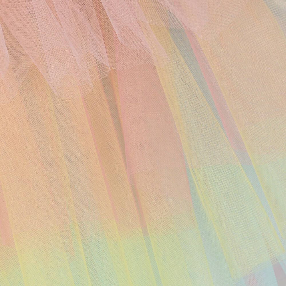 تشلدرن صالون-فستان قطن جيرسي وتول لون زهري | Childrensalon Outlet