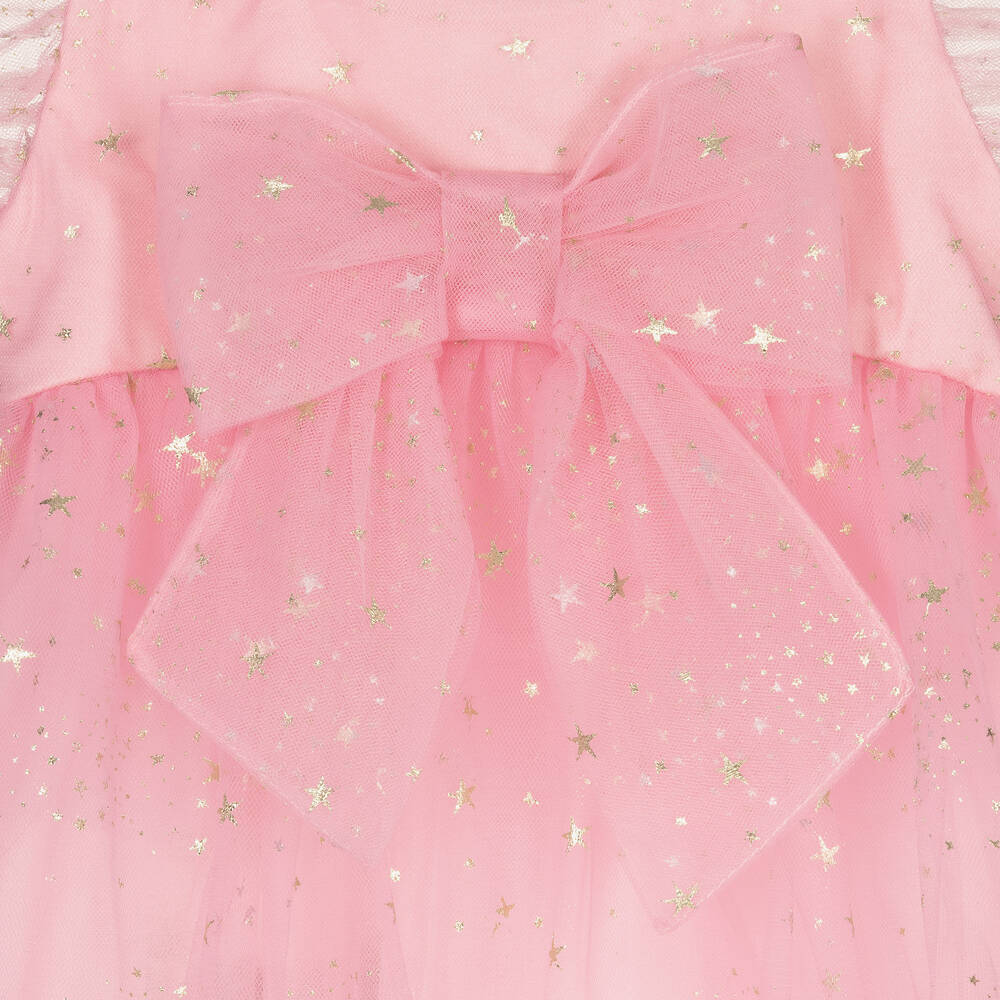 Childrensalon Occasions-Розовое платье из тюля со звездочками для девочек | Childrensalon Outlet