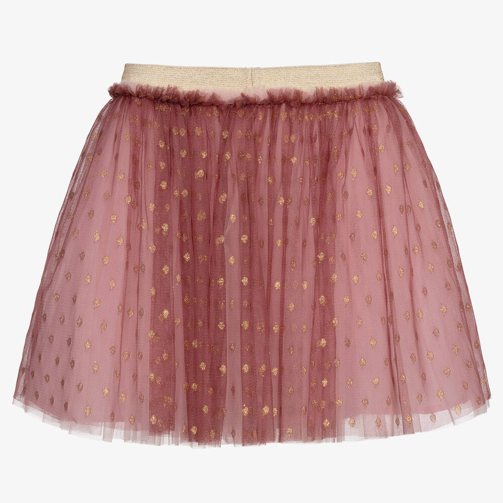 تشلدرن صالون-تنورة تول ببطانة قطن لون زهري | Childrensalon Outlet