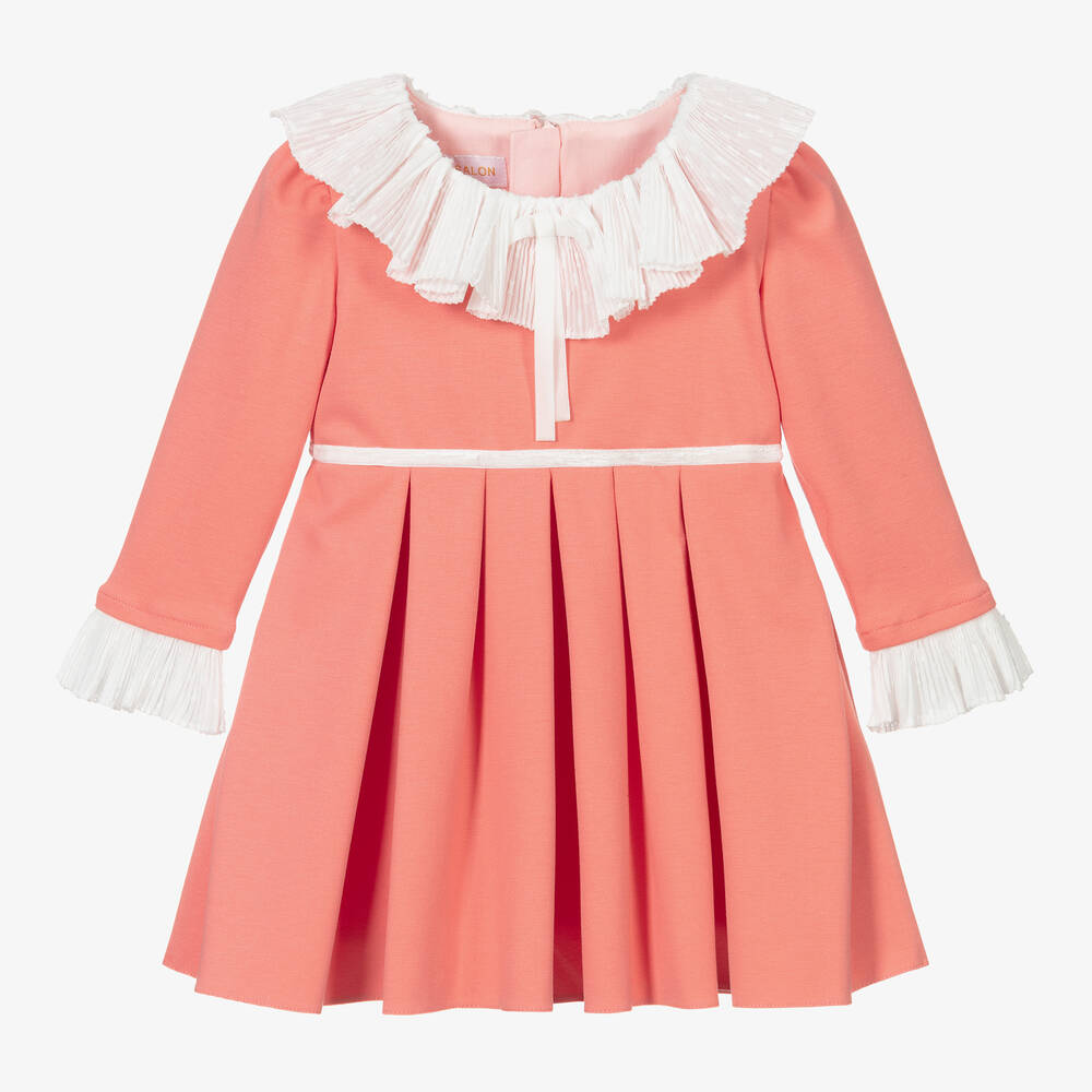 Childrensalon Occasions - Girls Pink Viscose Milano Jersey Dress | Childrensalon