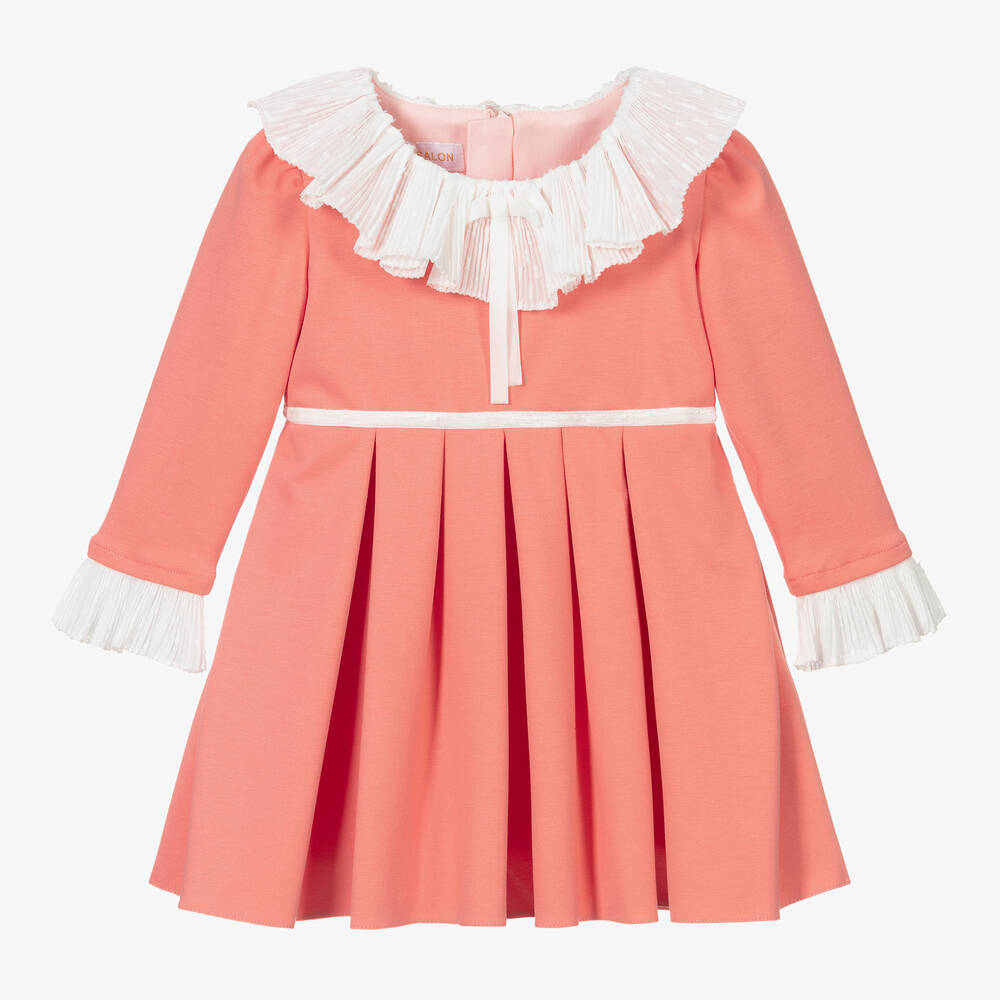 Childrensalon Occasions - Girls Pink Viscose Milano Jersey Dress | Childrensalon