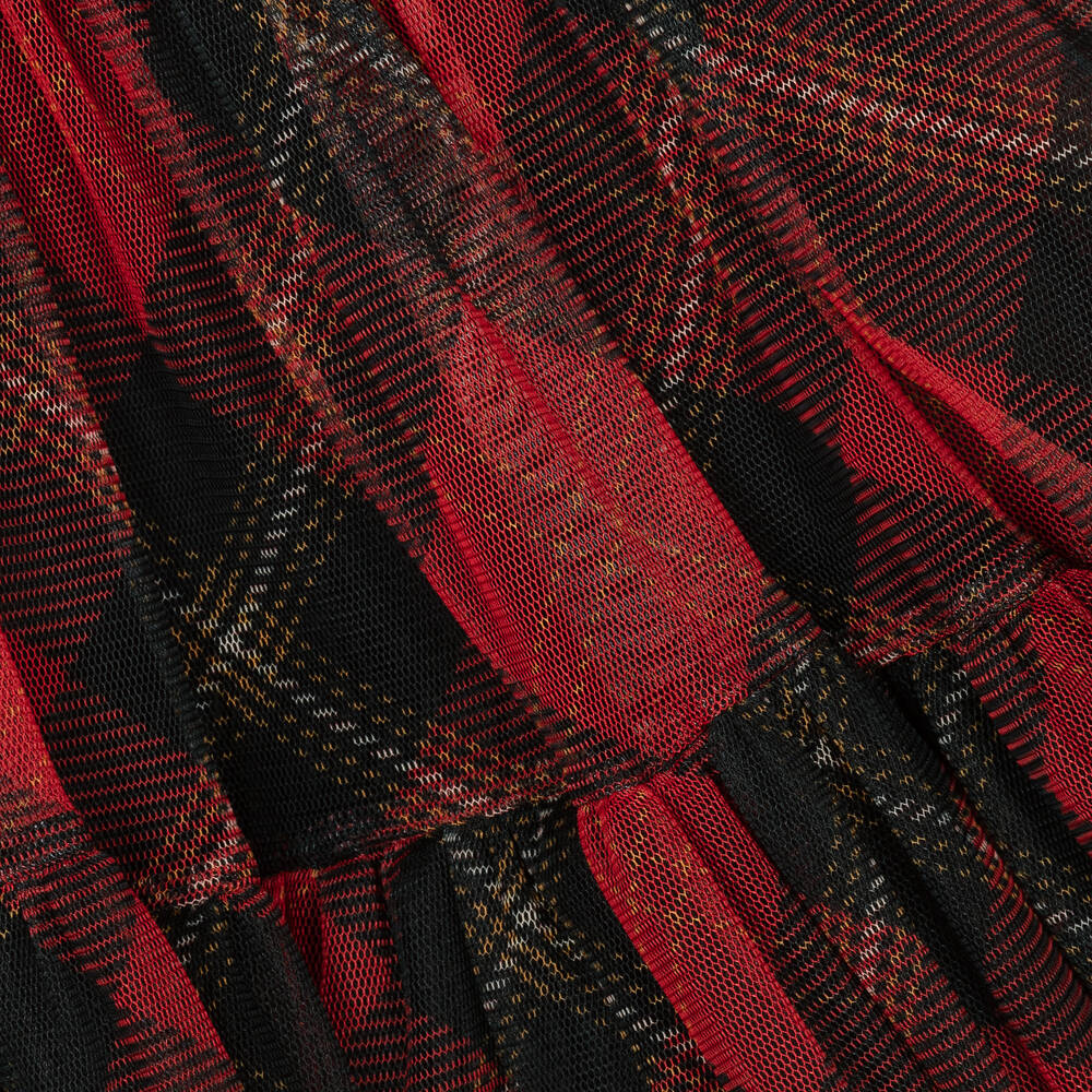 Childrensalon Occasions-Girls Red Tartan Tulle Skirt | Childrensalon Outlet
