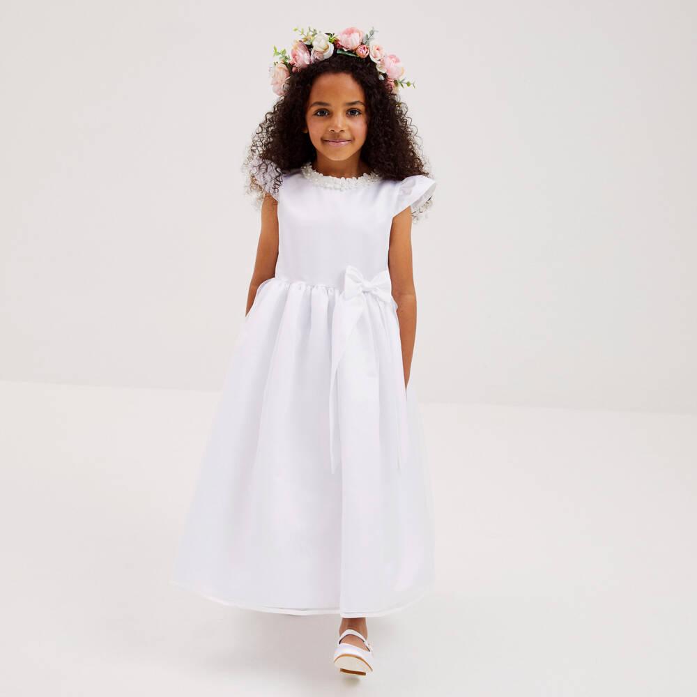 Childrensalon Occasions-Girls Satin & Organza Gown | Childrensalon Outlet