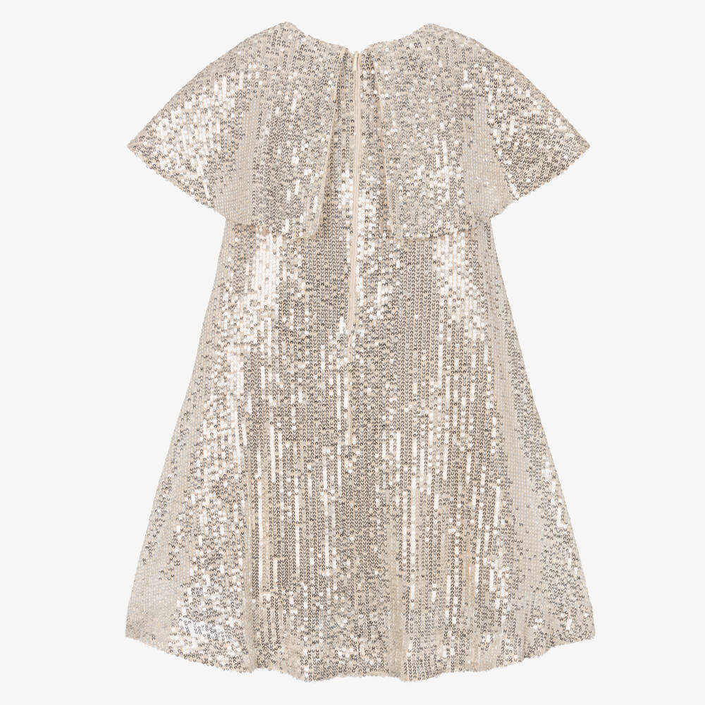 Childrensalon Occasions-Girls Shimmering Gold Tulle Gown | Childrensalon Outlet