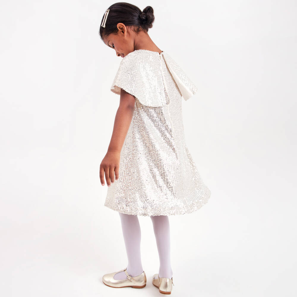 Childrensalon Occasions-Girls Shimmering Gold Tulle Gown | Childrensalon Outlet