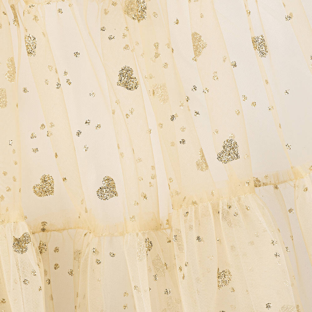 Childrensalon Occasions-Girls Sparkling Gold Tulle Skirt | Childrensalon Outlet