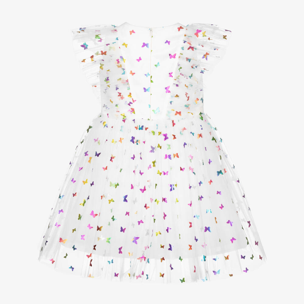 Childrensalon Occasions-فستان تول للبنات مزين بفراشات لامعة | Childrensalon Outlet