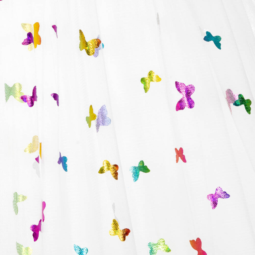 Childrensalon Occasions-فستان تول للبنات مزين بفراشات لامعة | Childrensalon Outlet