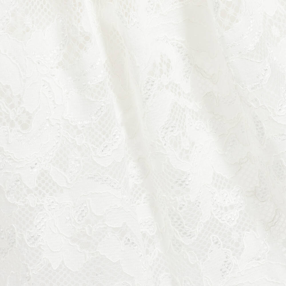 Childrensalon Occasions-Girls White Cotton Lace Skirt | Childrensalon Outlet