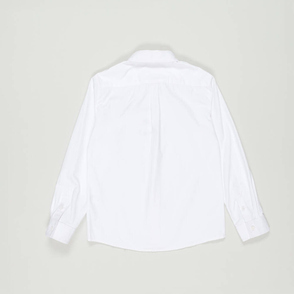 Childrensalon Occasions-Preloved Boys White Cotton Shirt (11 years) | Childrensalon Outlet
