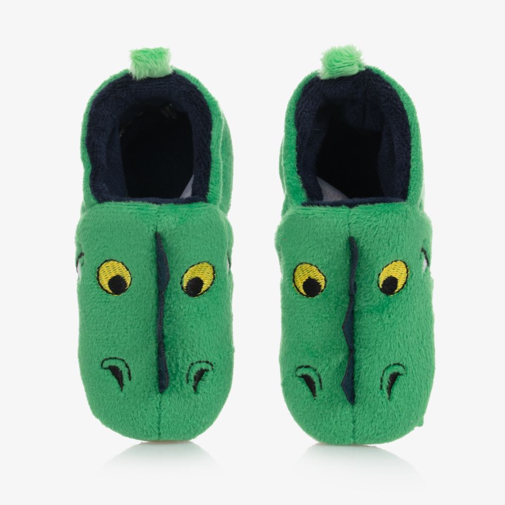 Chipmunks-Зеленые тапочки в виде драконов для мальчиков | Childrensalon Outlet