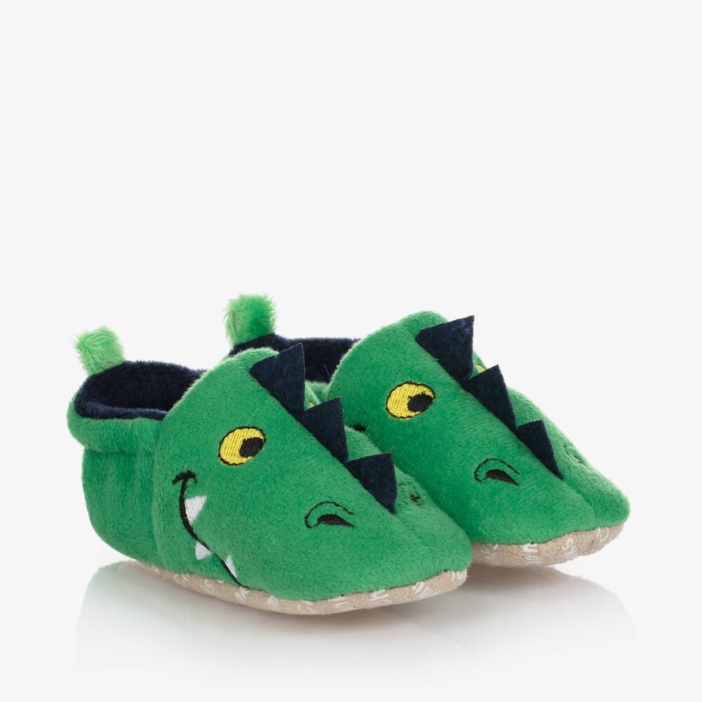 Chipmunks-Baby Boys Green Dragon Slippers | Childrensalon Outlet