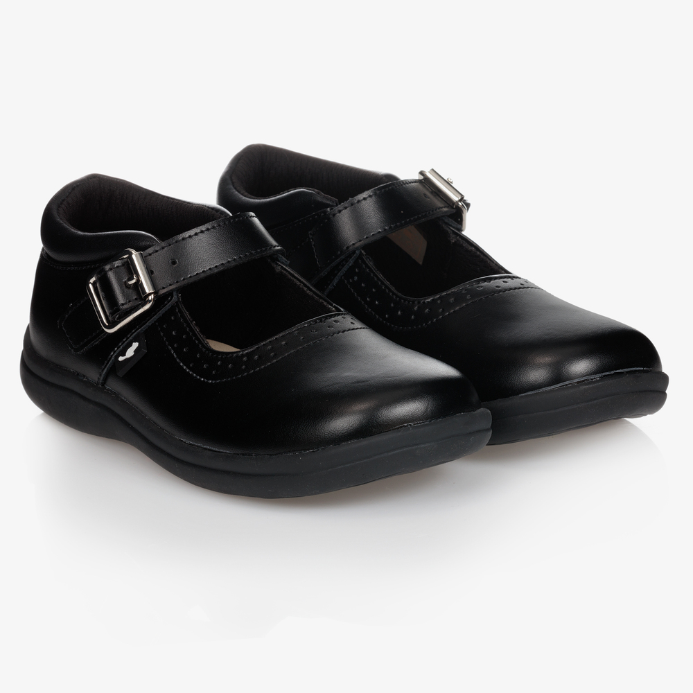 Chipmunks - Black Leather Bar Shoes | Childrensalon
