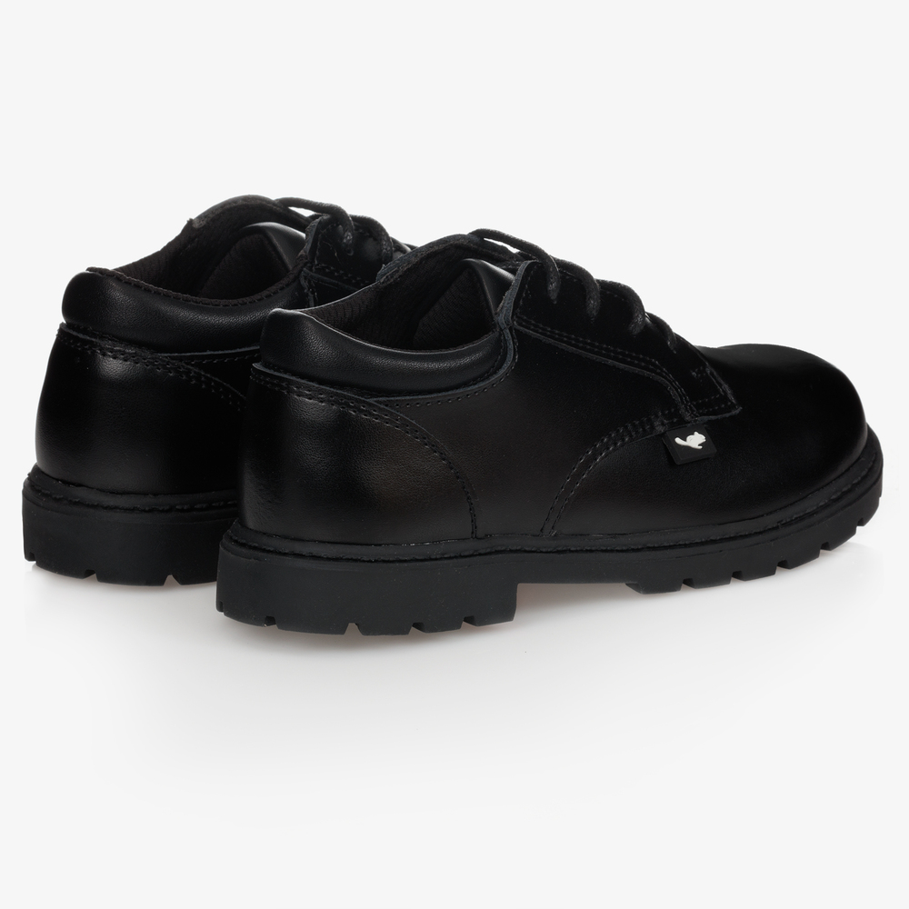 تشيبمانكس-حذاء جلد بأربطة لون أسود للأولاد | Childrensalon Outlet
