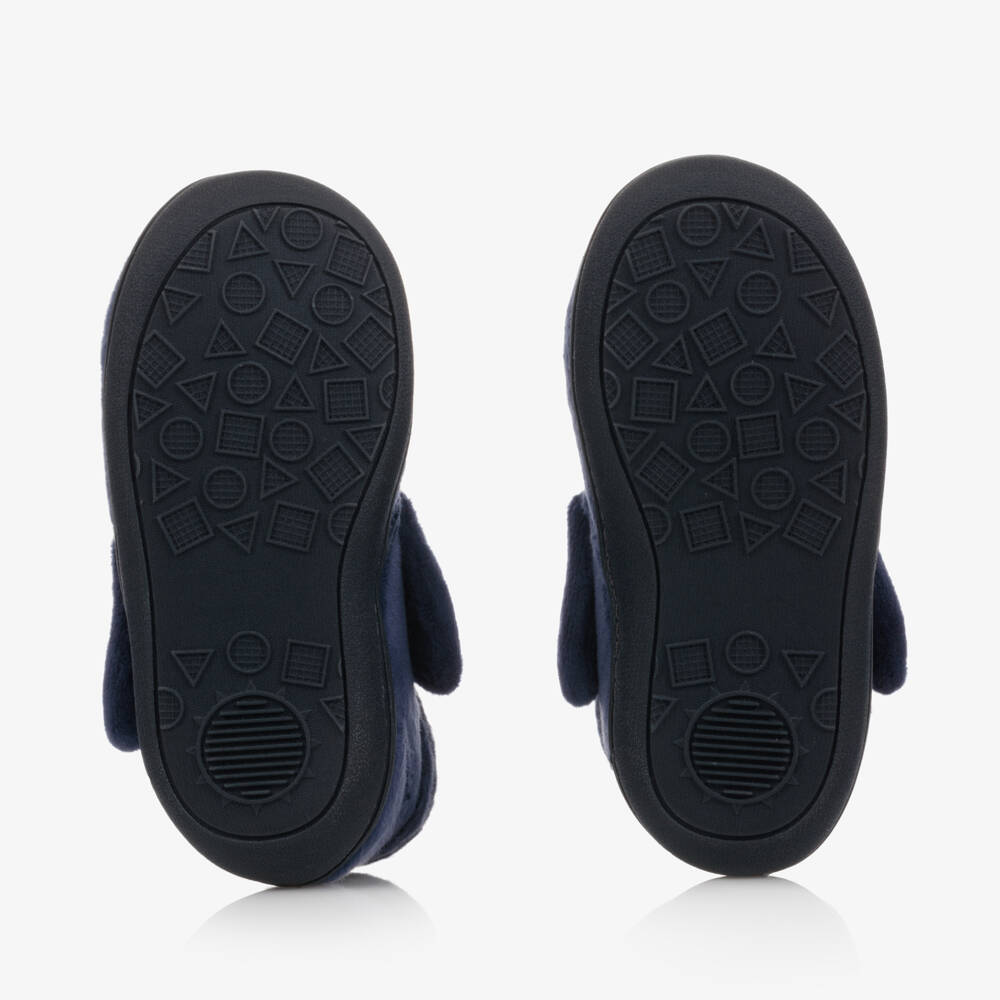 Chipmunks-Boys Blue Rocket Velcro Slippers | Childrensalon Outlet