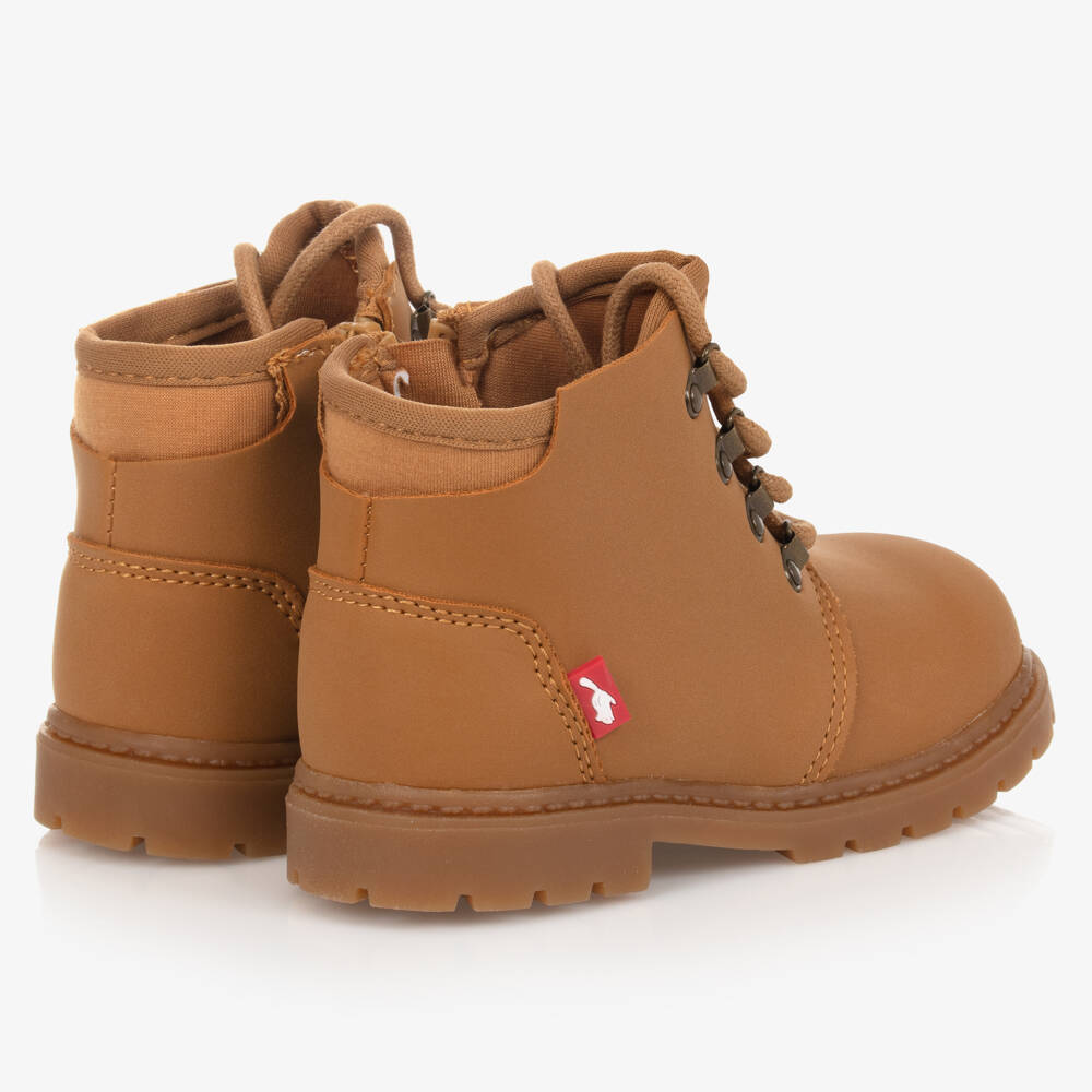 Chipmunks-Boys Brown Faux Leather Boots | Childrensalon Outlet